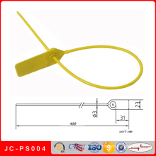 Selo plástico da segurança do banco Jc-PS004, laços de cabo impressos